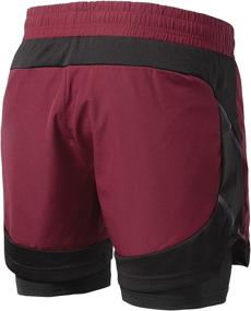 img 2 attached to 🩳 ARSUXEO Men's 2-in-1 Active Running Shorts with Twin Zipper Pockets B191