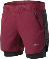 🩳 arsuxeo men's 2-in-1 active running shorts with twin zipper pockets b191 логотип