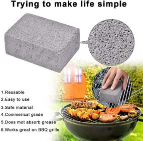 img 3 attached to 🔥 4-Pack Grill Griddle Cleaning Brick Block with Neutral LImeiy, Eco-Friendly De-Scaling Cleaning Stone for Removing Stains on BBQ Grills