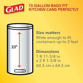 img 1 attached to 🗑️ Glad OdorShield 13 Gallon White Trash Bags with Drawstring - Febreze Mediterranean Lavender Scent - 80 Count