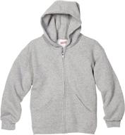 soffe boys' heavyweight zip-up hoodie logo