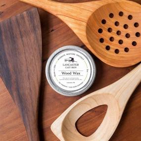 img 1 attached to 🌲 Premium Lancaster Cast Iron Wood Wax for Optimal Care of Spoons, Cutting Boards, and Butcher Blocks - 2 oz Beeswax and Mineral Oil Conditioner and Wood Butter - Made in USA