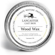 🌲 premium lancaster cast iron wood wax for optimal care of spoons, cutting boards, and butcher blocks - 2 oz beeswax and mineral oil conditioner and wood butter - made in usa logo