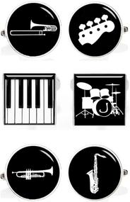 img 3 attached to Kooer Cufflinks Personalized Instrument Jewelry