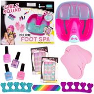 🎉 girlz squad foot spa sets and nail kit for girls ages 7-12 - diy manicure and pedicure set for sleepovers and slumber parties. promotes self-care and boosts creativity in kids logo