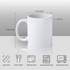 img 1 attached to Ceramic Sublimation Mugs - Premium White Blank Coffee Tea Cups | 11 oz, Case of 36