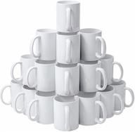 ceramic sublimation mugs - premium white blank coffee tea cups | 11 oz, case of 36 logo