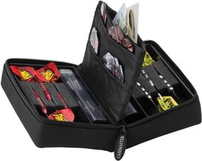 img 4 attached to 🎯 Casemaster Classic Dart Carrying Case with Nylon Fabric, Holds 6 Steel and Soft Tip Darts, Abundant Storage for Accessories with Pockets, Tubes, and Boxes