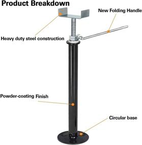 img 1 attached to WEIZE Slide Out Support Jacks - Adjustable Slide Out Stabilizers for RV, Camper and Travel Trailer, 20.5'' to 38.5'' Extended Length, Supports Up to 4,700 lbs, Set of 2