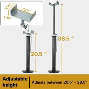 img 3 attached to WEIZE Slide Out Support Jacks - Adjustable Slide Out Stabilizers for RV, Camper and Travel Trailer, 20.5'' to 38.5'' Extended Length, Supports Up to 4,700 lbs, Set of 2