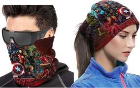 img 3 attached to 🧣 Versatile 2pcs Face Cover Neck Gaiter: Adjustable Mouth Cover Scarf Headwear for Men and Women