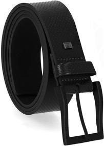 img 4 attached to 👞 Skechers Men's Casual Black Perforated Belt: Sleek and Stylish Men's Accessory