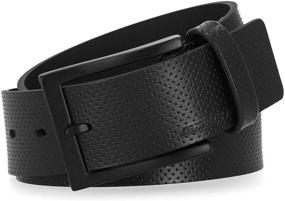 img 3 attached to 👞 Skechers Men's Casual Black Perforated Belt: Sleek and Stylish Men's Accessory