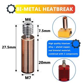 img 2 attached to 🌡️ Enhanced Temperature Control with Yunbotong Bi Metal Heatbreak Titanium