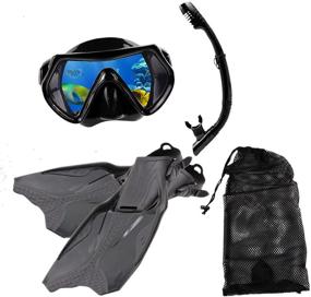 img 4 attached to DIPUKI Snorkeling Mask，Dry Snorkel，Fins Diving，Swimming，Free