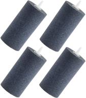 💦 aquaneat 4 x 2 inch large air stone cylinder: essential accessories for hydroponic growing, pond circulation, aquarium fish tank - (4 pack) логотип