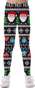 img 2 attached to 🎅 Santa Claus Leggings for Girls: Festive & Funny Christmas Costume Tights by Timemory