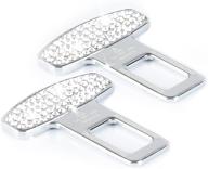 bling car seat belt clips: transform your auto belts with rhinestone crystal sparkle – 2 pack logo
