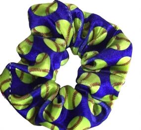 img 4 attached to Softball Scrunchie Accessories Premium Velvet