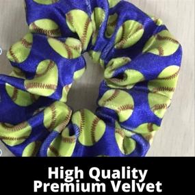 img 2 attached to Softball Scrunchie Accessories Premium Velvet