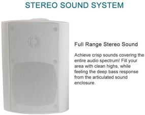 img 3 attached to Herdio Waterproof Outdoor Bluetooth Speakers - 4 Inches, White - Ideal for Patio, Deck, or Wall Mounting