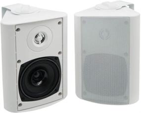 img 4 attached to Herdio Waterproof Outdoor Bluetooth Speakers - 4 Inches, White - Ideal for Patio, Deck, or Wall Mounting