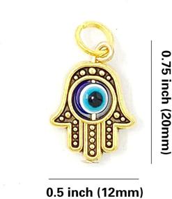 img 3 attached to Antique Golden Fatima Symbol Charms