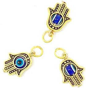 img 2 attached to Antique Golden Fatima Symbol Charms