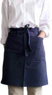 linen waist apron pockets restaurant logo