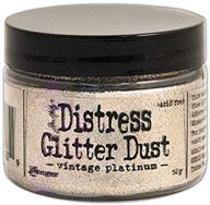 vintage platinum tim holtz distress glitter dust 50g, gold - ranger tdr49753 logo