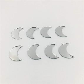 img 2 attached to 100 Pieces of Craft Mirror Mosaic Tiles, 3/4'' Semi-Sphere Half Moon Shape, Ideal for Craft Projects and Sheesha Embroidery