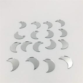 img 1 attached to 100 Pieces of Craft Mirror Mosaic Tiles, 3/4'' Semi-Sphere Half Moon Shape, Ideal for Craft Projects and Sheesha Embroidery