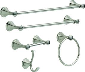 img 1 attached to 🚿 Delta Faucet 73946-BN1 Carlisle Towel Ring: Sleek SpotShield Brushed Nickel Design