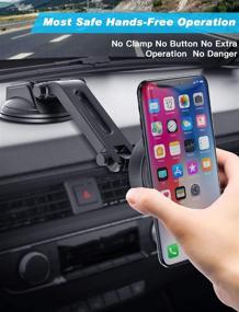 img 1 attached to 📱 IPOW Car Phone Mount Holder - Magnetic Phone Holder Mount with Hands-Free Function - Dashboard and Windshield Phone Holder - Strong Magnet for Maximum Viewing Angle - Universal Phone Holder for All Devices - Non-Obstructive View