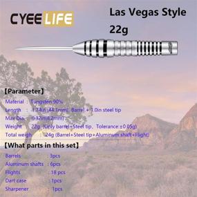 img 3 attached to 🎯 CyeeLife Professional Dart Set: 90% Tungsten Steel Tip Darts with Carry Case - 21/23/26/28/30g - Includes Aluminum Shafts, Tool, Sharpener, and PET Flights