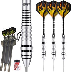 img 4 attached to 🎯 CyeeLife Professional Dart Set: 90% Tungsten Steel Tip Darts with Carry Case - 21/23/26/28/30g - Includes Aluminum Shafts, Tool, Sharpener, and PET Flights