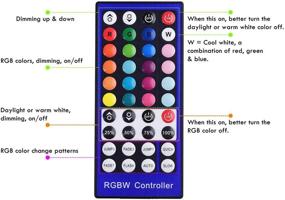img 1 attached to 🌈 Lvyinyin RGBW Under Cabinet LED Lighting Kit - Wireless Remote Control Dimmer - 120V to 12V Wall Plug - 4 Lights: RGB & Daylight White, Linkable Puck Light