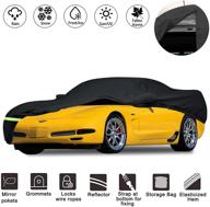 🚗 yixin waterproof car covers for 1997-2004 c5 corvette - 100% waterproof & windproof, custom fit with 190t material and double door zipper - up to 180” l (c5: 1996-2004) logo