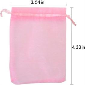 img 1 attached to 🎁 Tojwi 50pcs Organza Bags-Mix Color 3.54''x4.33''(9x11cm) Satin Drawstring Organza Pouch Wedding Party Favor Gift Bag Jewelry Watch Bags: Elegant and Versatile Organza Bag Set!