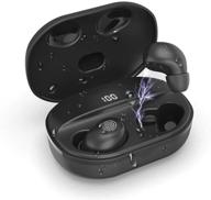 🎧 wireless bluetooth earbuds with 5-8 hours playtime, ipx7 waterproof, noise reduction, and deep bass stereo - includes 3000mah usb-c charging case logo