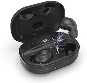 img 4 attached to 🎧 Wireless Bluetooth Earbuds with 5-8 Hours Playtime, IPX7 Waterproof, Noise Reduction, and Deep Bass Stereo - Includes 3000mAh USB-C Charging Case