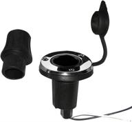 ⚡ perko 1045p00dp: waterproof snap-on cover 2-pin plug-in type - chrome face with black polymer body логотип