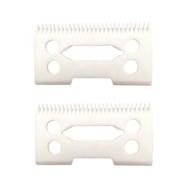 🔪 premium ceramic clipper blades - 2 hole replacement cutter for wahl senior, magic clip, sterling senior (2pcs) logo