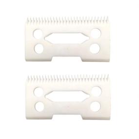 img 2 attached to 🔪 Premium Ceramic Clipper Blades - 2 Hole Replacement Cutter for Wahl Senior, Magic Clip, Sterling Senior (2pcs)