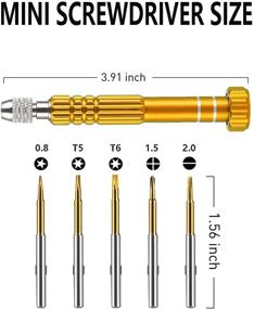 img 1 attached to Набор отверток SHEGATO 6 в 1 с функцией многофункциональных очков: миниатюрный магнитн
ый набор инструментов для оптимального ремонта очков, солнцезащитных очков, часов, мобильных телефонов, ювелирных изделий, компьютеров и ноутбуков.