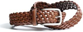 img 3 attached to 👔 ECHAIN Genuine Leather Men's Accessories and Belts with Braided Woven Design