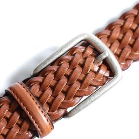 img 1 attached to 👔 ECHAIN Genuine Leather Men's Accessories and Belts with Braided Woven Design