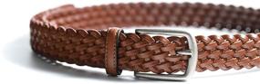 img 2 attached to 👔 ECHAIN Genuine Leather Men's Accessories and Belts with Braided Woven Design