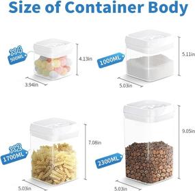 img 3 attached to 🍱 Kitsure Airtight Food Storage Container Set - 8 PC: Perfect Pantry Organization with Leak-Proof, Stackable and Food-Grade Design