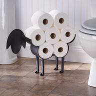 🐑 sheep tp holder in black metal wall mount - stylish toilet paper storage rack for 7 rolls логотип